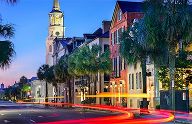 Downtown-Charleston-at-night