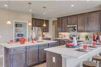 kitchen with island and granite countertops aurora ohio